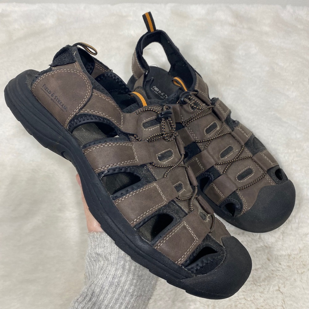 Field & Stream Mens Fisherman Sandals Brown Lace Up Outdoor Size 12‎